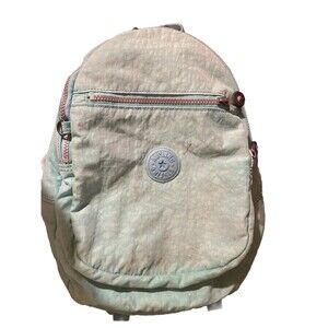 Aqua Green Kipling Seoul Vintage Mini Small Backpack